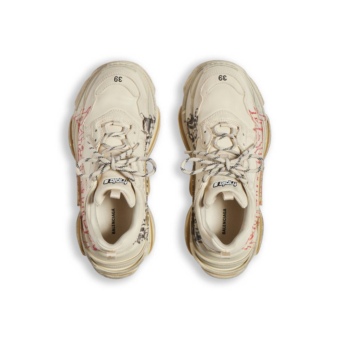 Women’s Triple S Sneaker Diy Metal  in White/red/black - Image 6